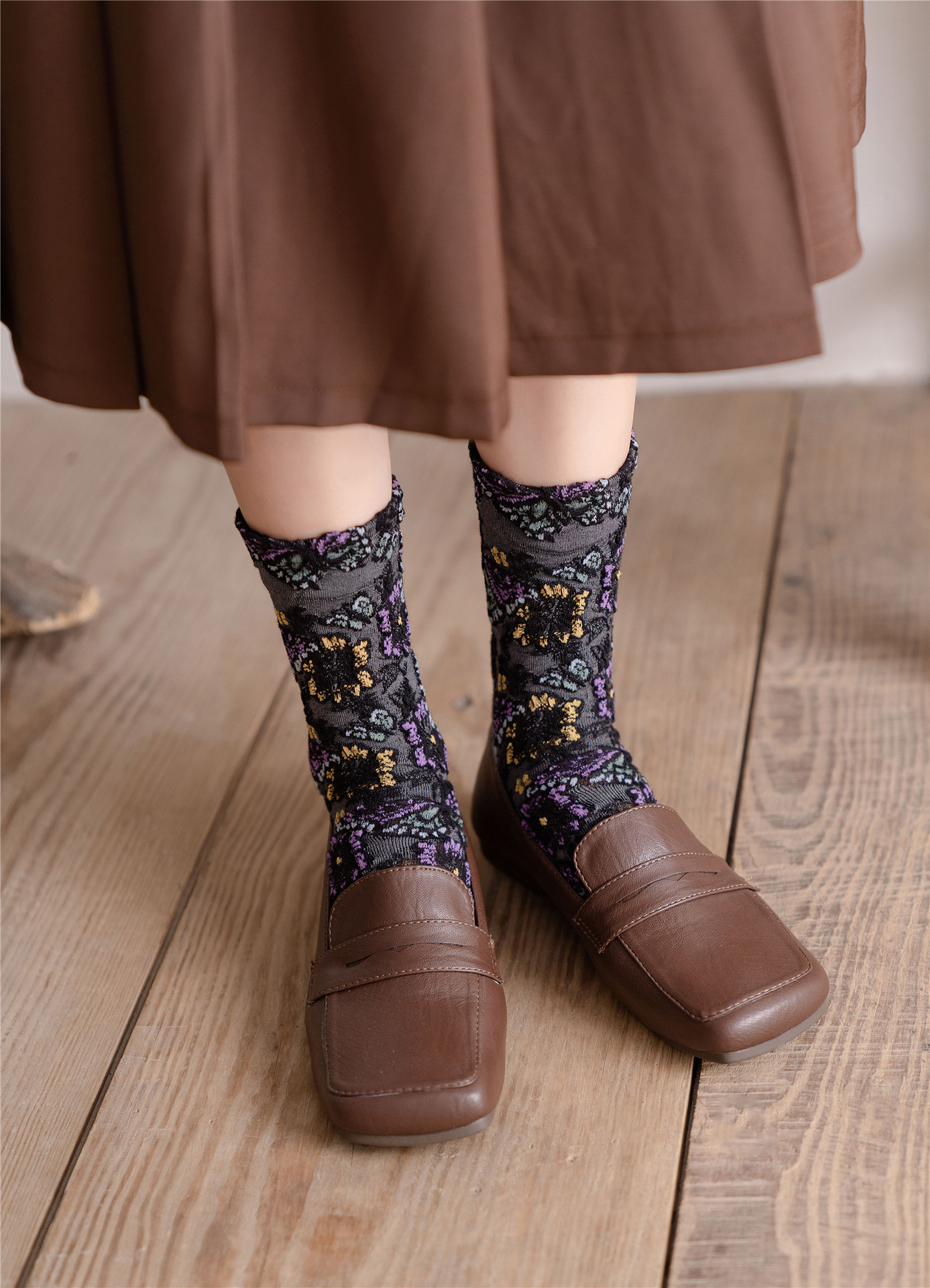 🎉Hot Sale 45% OFF🦋Vintage Butterfly Embossed Women Socks