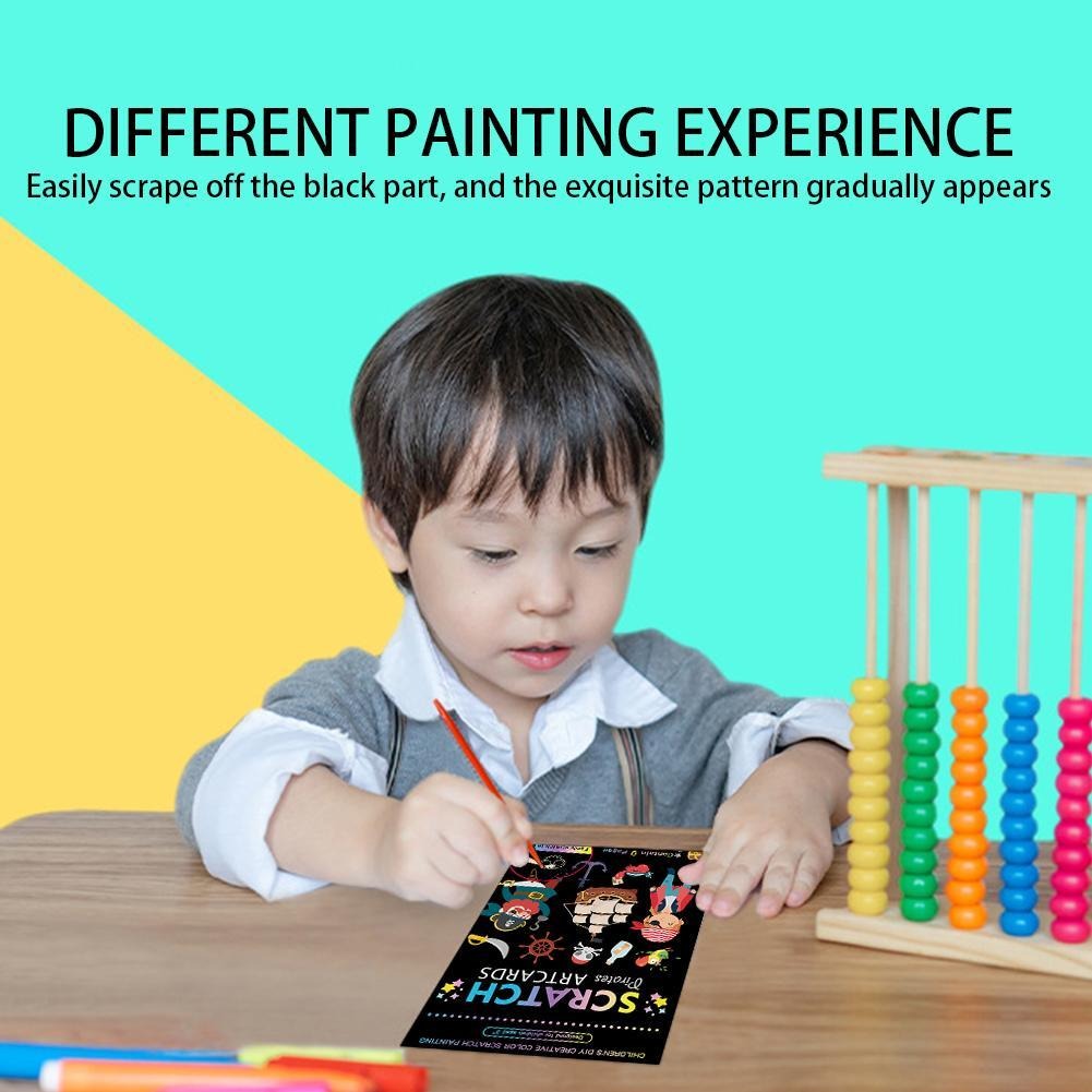 🌈DIY Colourful Magic Scraping Scratch Art Drawing Paper🌈
