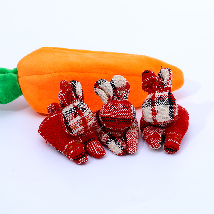 🎁Early Easter Sale- 50%OFF🎁Hide-and-Seek Bunnies in Carrot Pouch