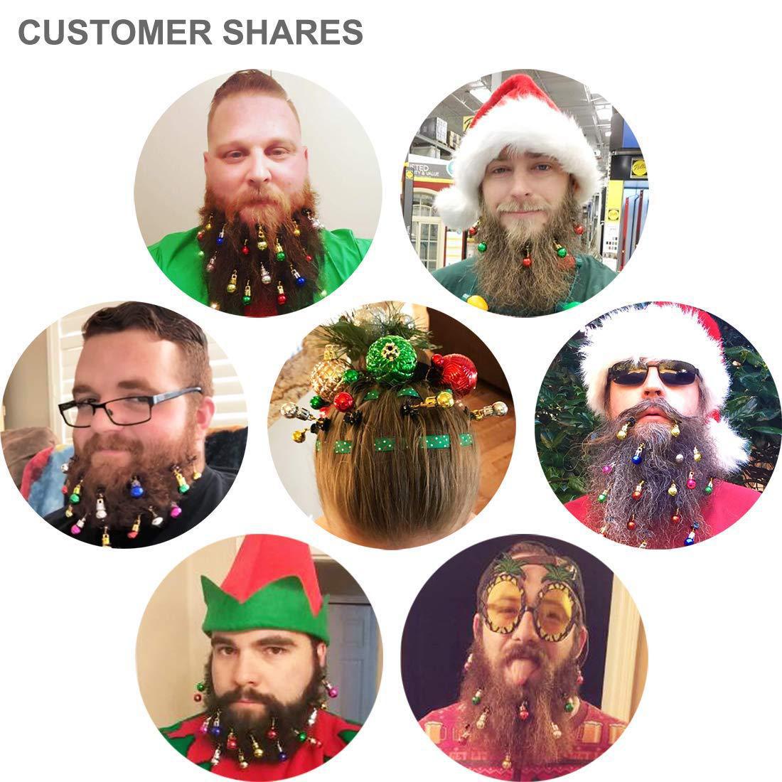 (🎄 Early Christmas Deals -40% Off ) Mini Fun Christmas Ornaments - Mustache Clips - 🎁 Funniest Prank Gifts