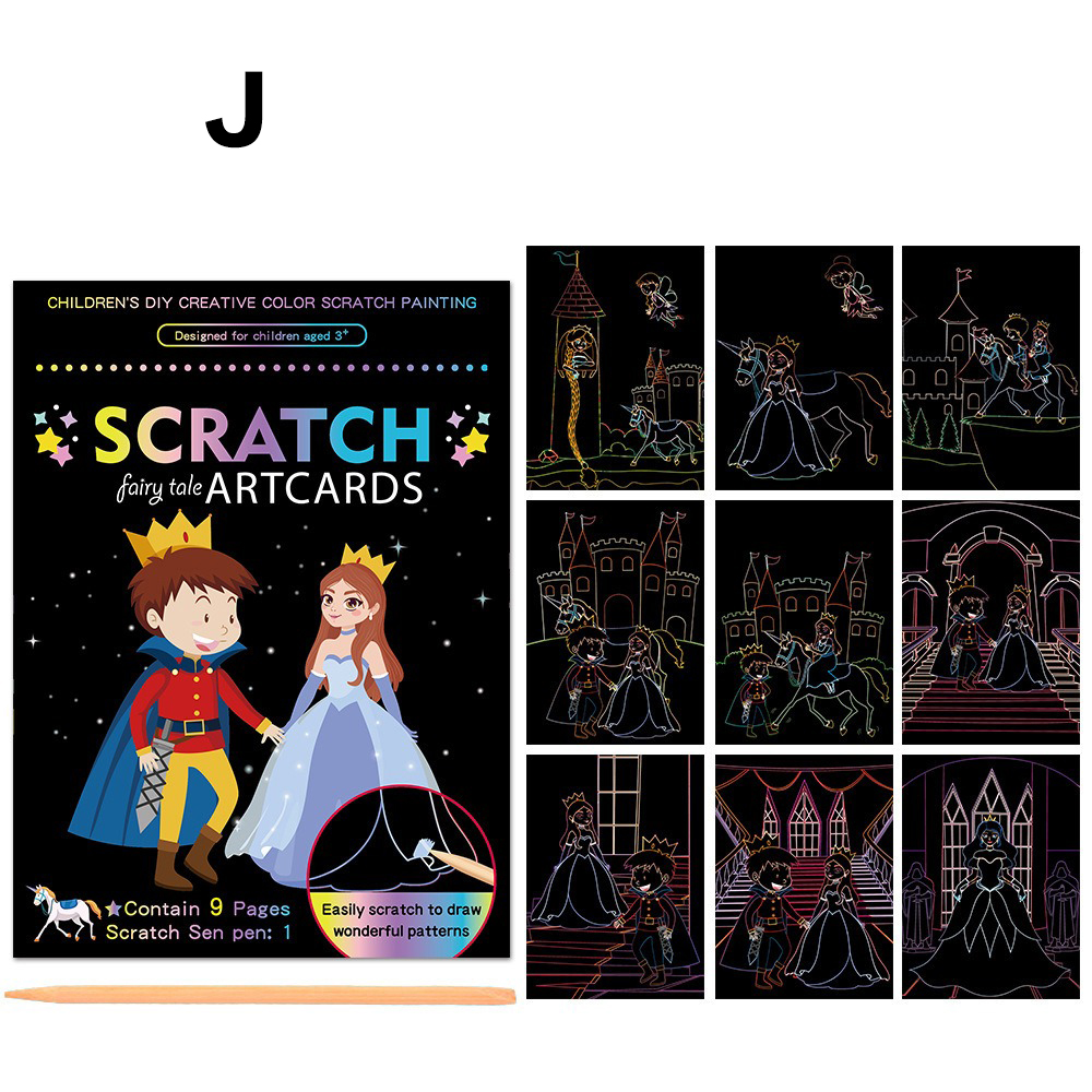 🎨DIY Paint Scraping Magic Scratch Paper Art Cards 🌈