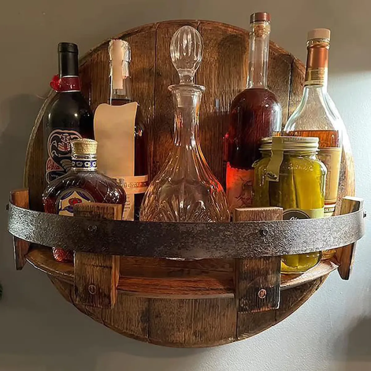 🔥New Year's Promotion 49% OFF - Bourbon Whiskey Barrel Shelf🍺