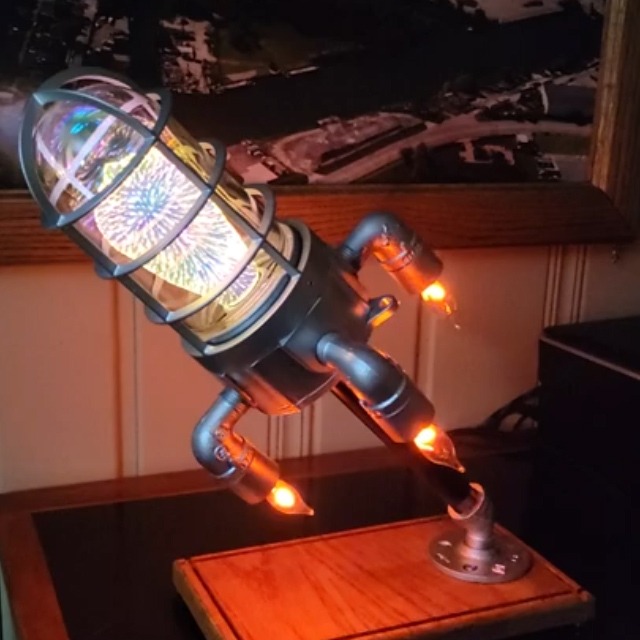 🔥 48% OFF🔥Steampunk Rocket Lamp🚀