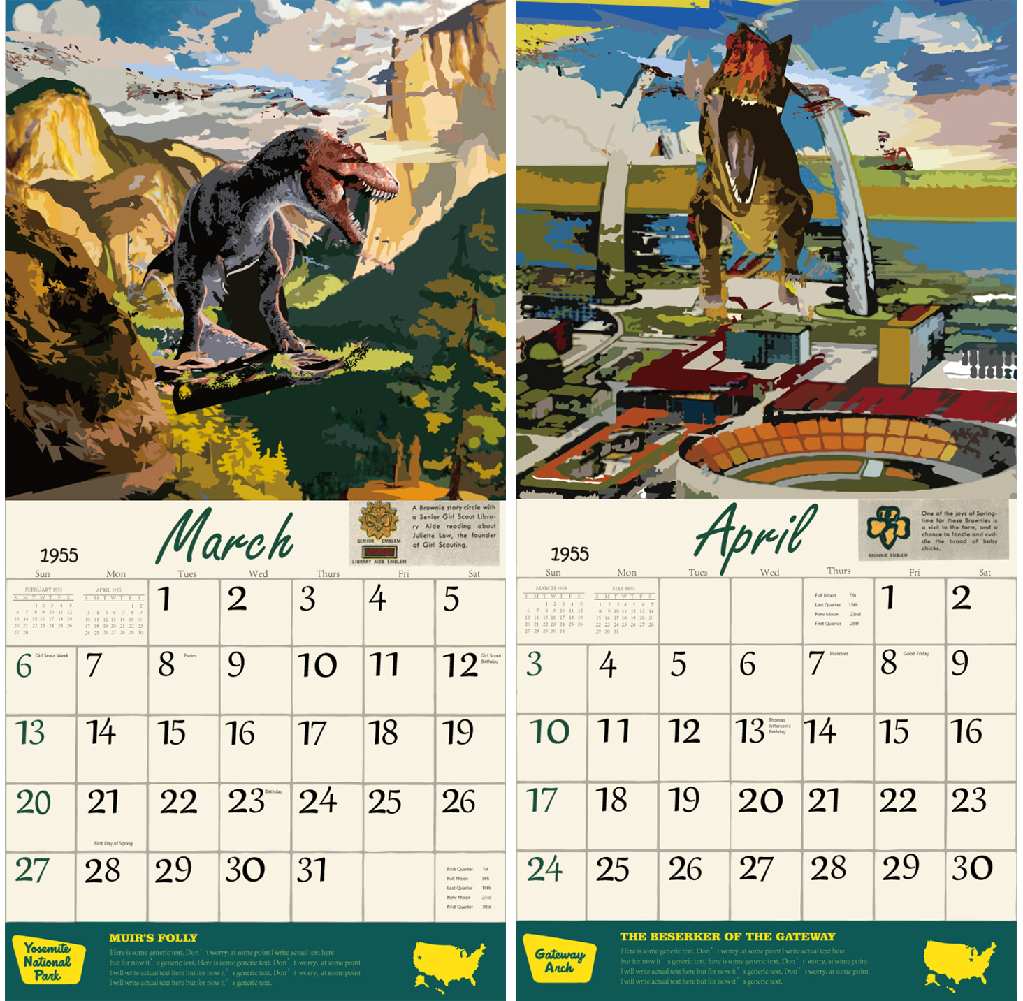 🎁2023 National Park Monsters Calendar, Alternate Histories