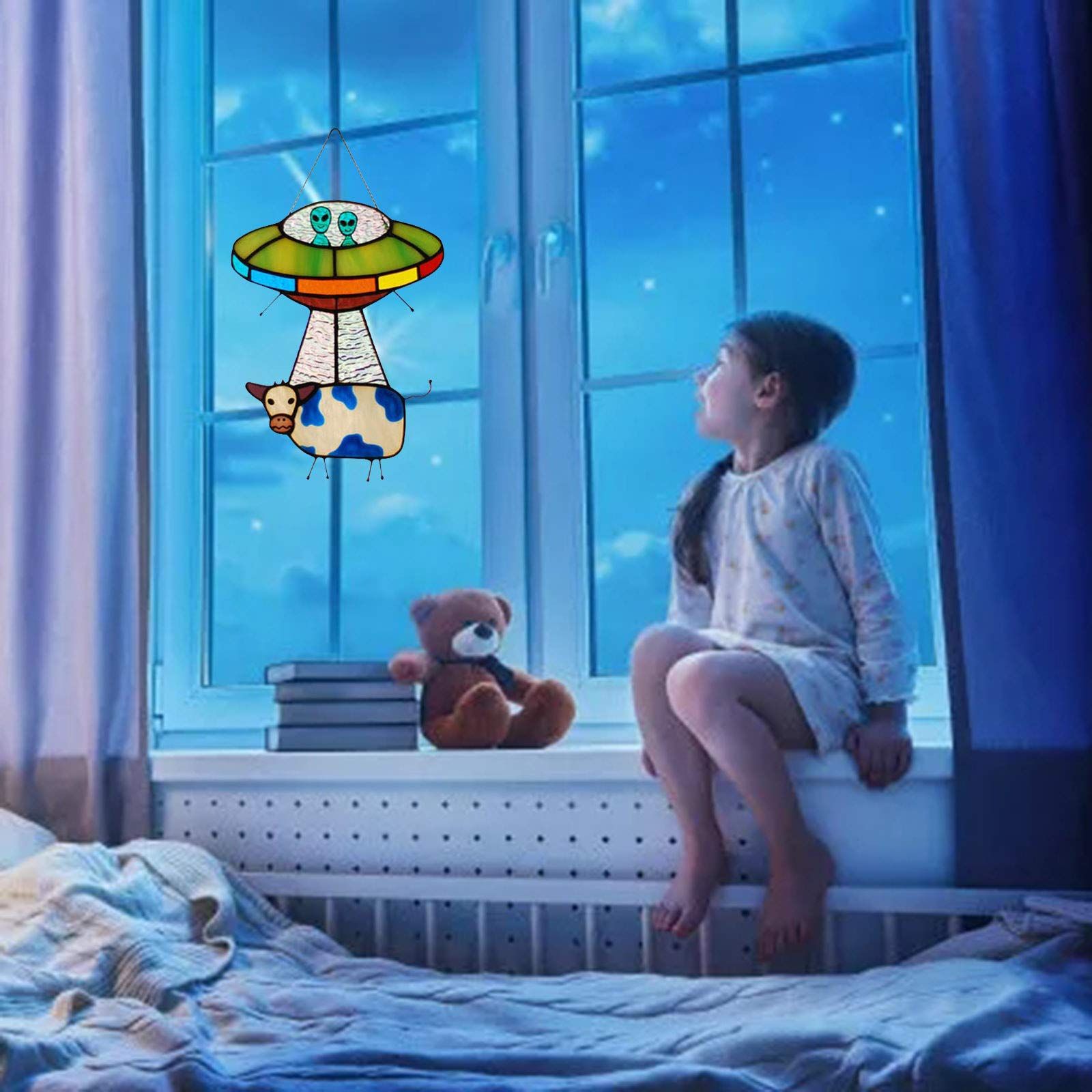👽UFO Alien Cow Pendant