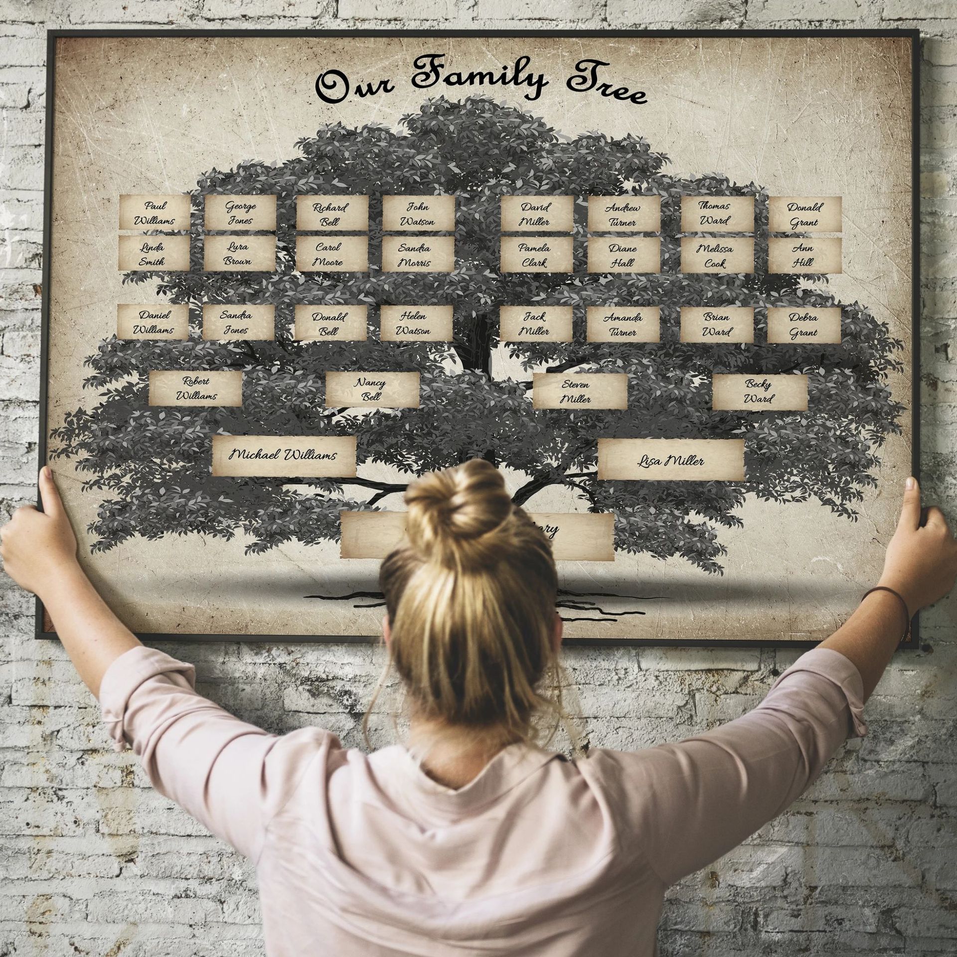 🔥Christmas Hot Sale 70% Off-Family Tree Chart Diy Gift