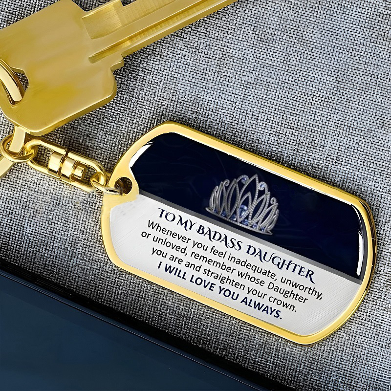 ⚡50% OFF-Black Friday Sale🔥 To My Badass Granddaughter - Keepsake for Granddaughter Keychain