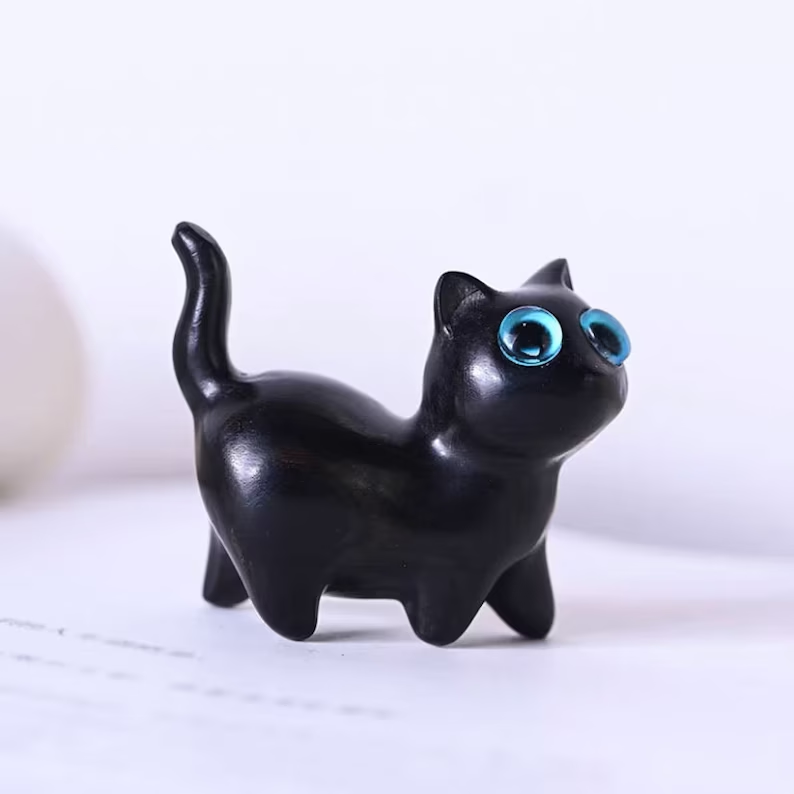 🔥Hot Sale 49% OFF - Sandalwood Hand-Carved Wood Cat🐱