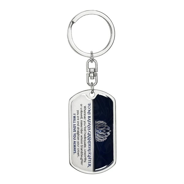 ⚡50% OFF-Black Friday Sale🔥 To My Badass Granddaughter - Keepsake for Granddaughter Keychain