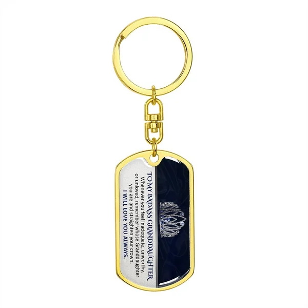 ⚡50% OFF-Black Friday Sale🔥 To My Badass Granddaughter - Keepsake for Granddaughter Keychain