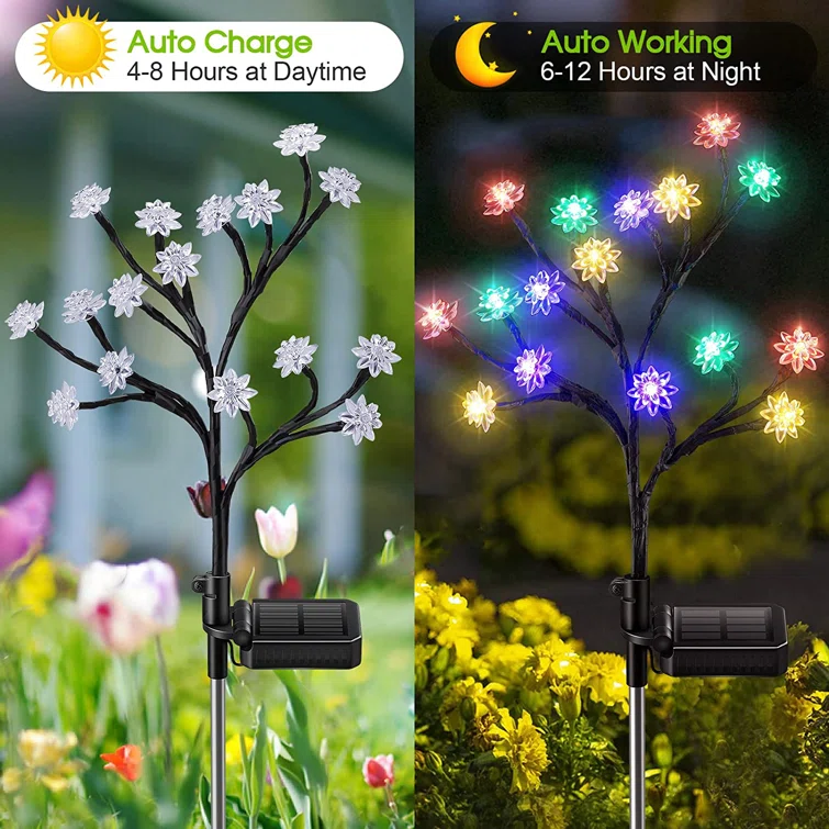 🎊HOT SALE🎊 Waterproof Solar Garden Flower Lamp