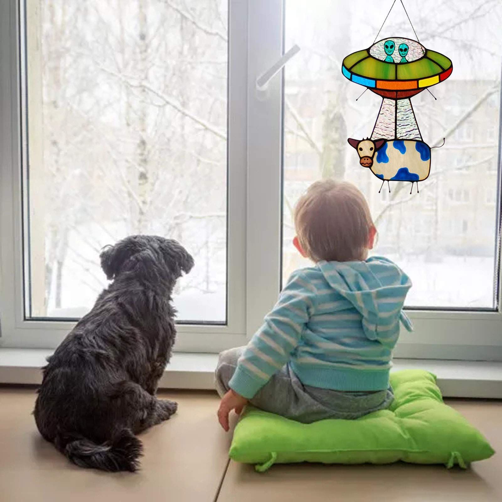 👽UFO Alien Cow Pendant