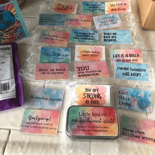 Funny Motivation Cards Gift (1 Set of 20 Sheets)