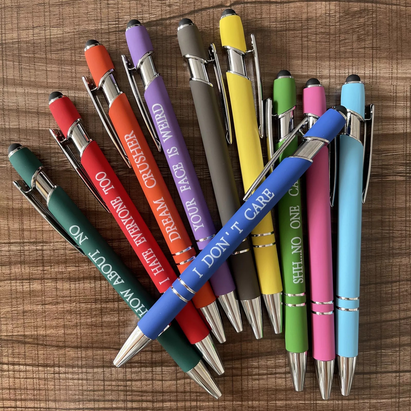 😂10Pcs Ballpoint STRESS RELIEF FUNNY PENS