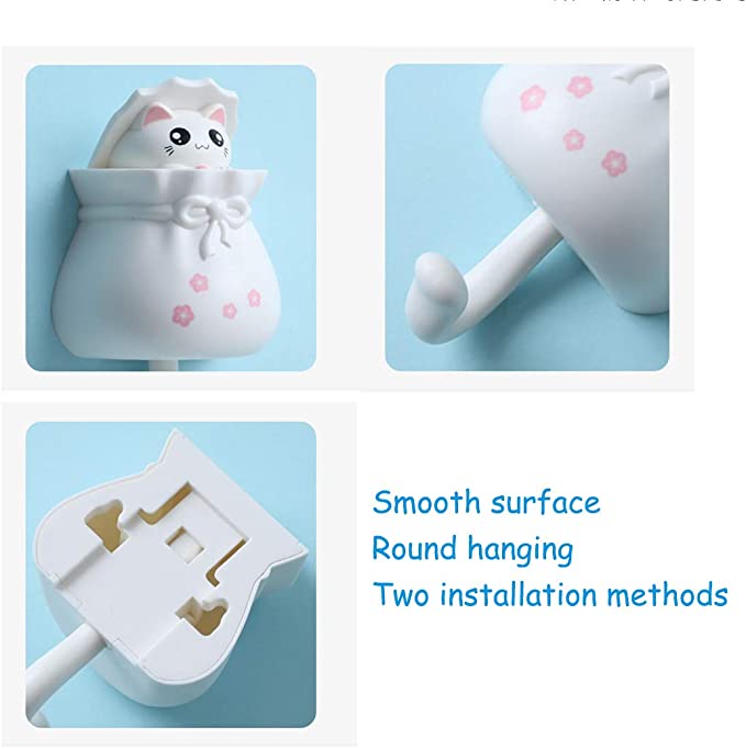 4 Pcs Cute Cat Hooks