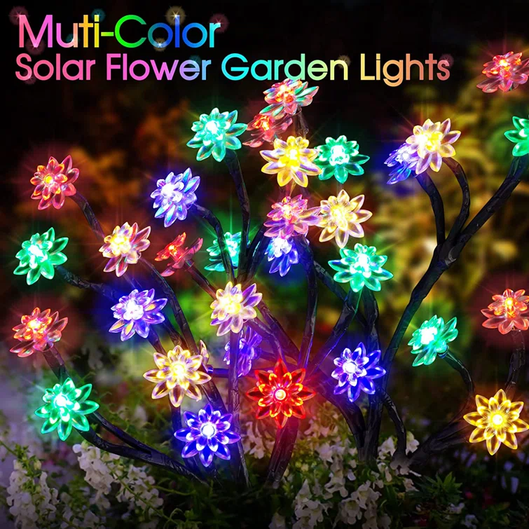 🎊HOT SALE🎊 Waterproof Solar Garden Flower Lamp