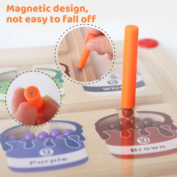 🤓Magnetic Color and Number Maze🔥