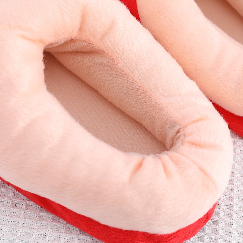  Creative funny big feet cotton slippers