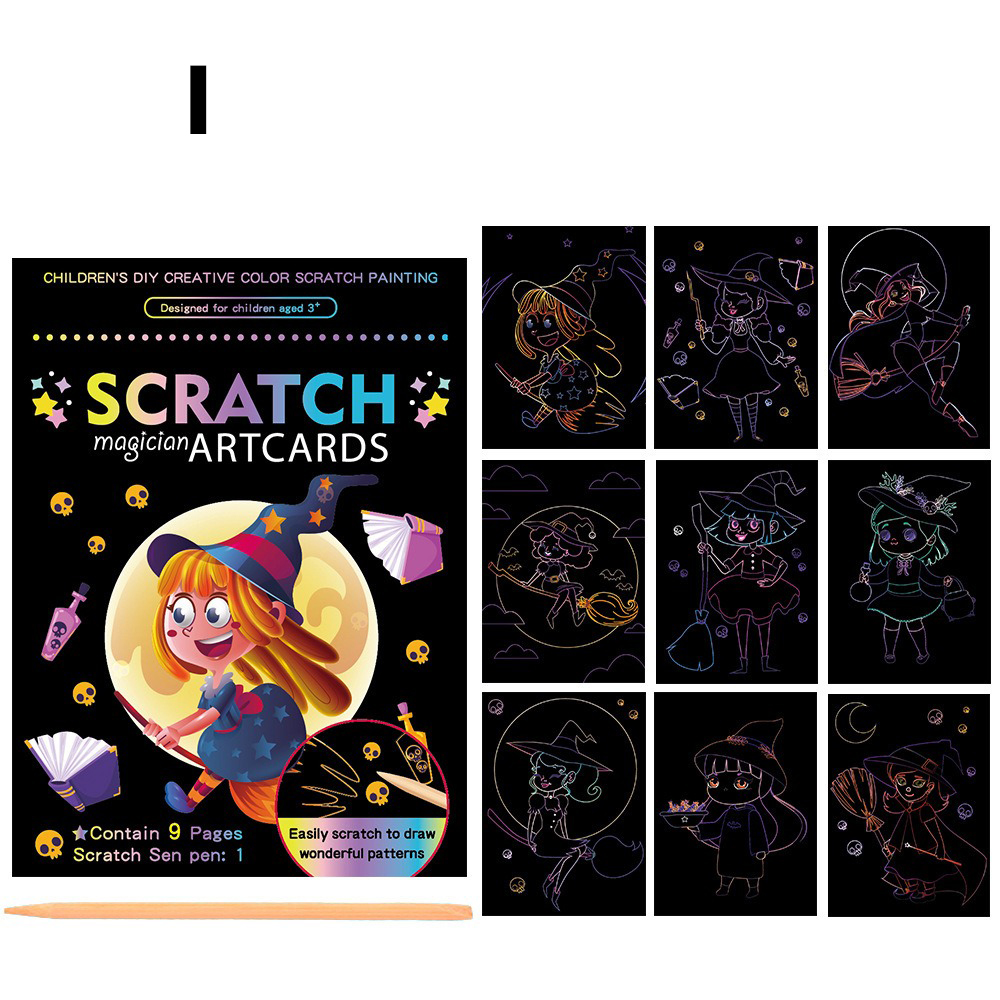 🎨DIY Paint Scraping Magic Scratch Paper Art Cards 🌈