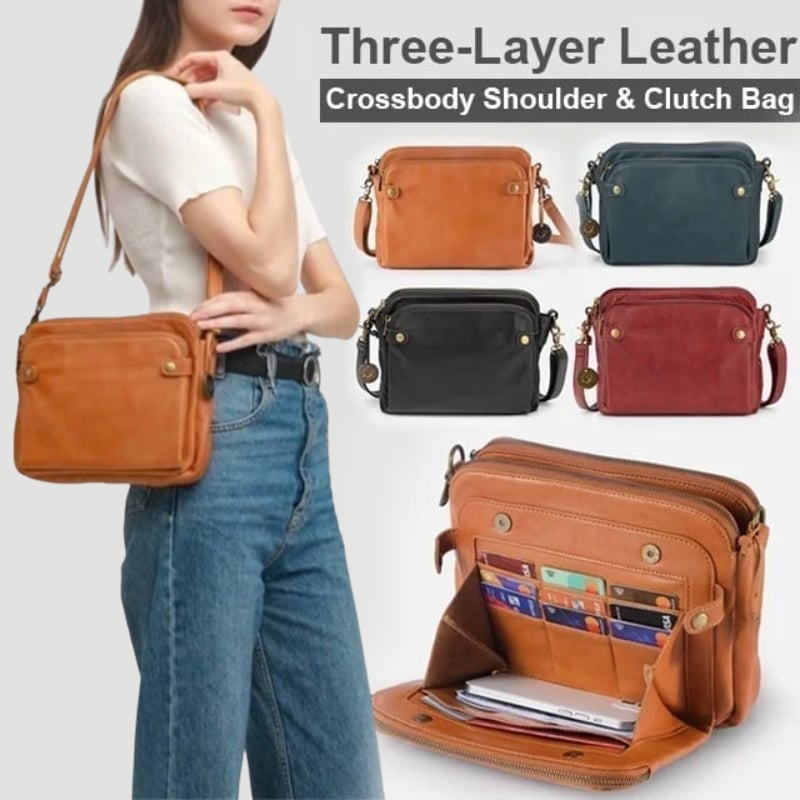 🔥Hot Sale 49% OFF🔥-👜Crossbody Leather Shoulder Bags and Clutches