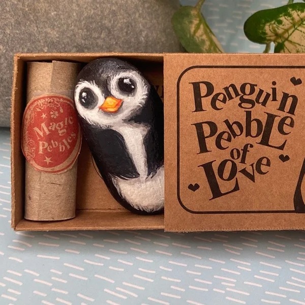 Funny Love Gift-Penguin card gift box