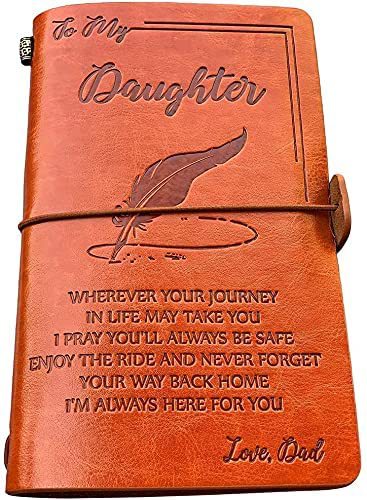 Best Gift-Leather Writing Journal with Inspirational Quotes
