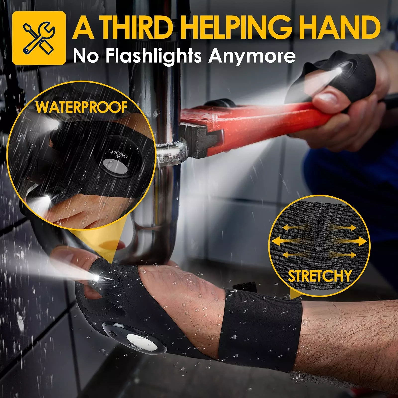 🔥Hot Sale 45% OFF🔥LED Gloves with Waterproof Lights🔦