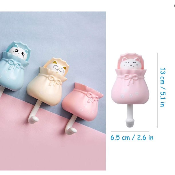 4 Pcs Cute Cat Hooks