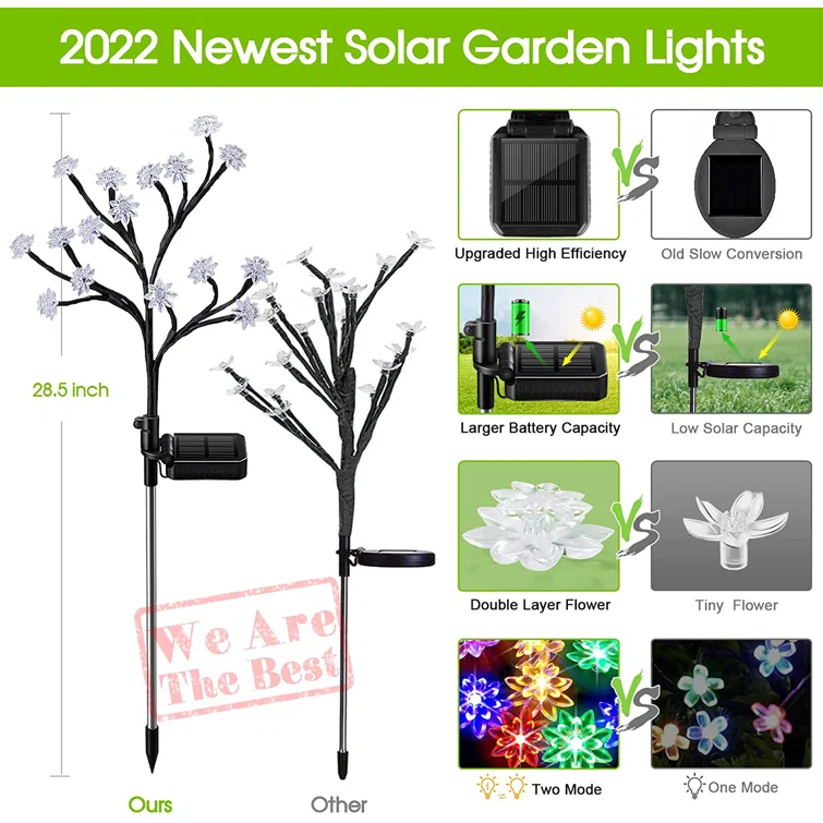 🎊HOT SALE🎊 Waterproof Solar Garden Flower Lamp