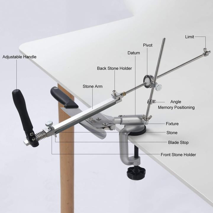 PRO KNIFE Sharpener With 7 Whetstones ( New Year Sale - 30% Off )