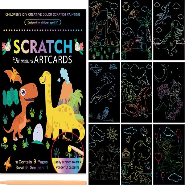 🌈DIY Colourful Magic Scraping Scratch Art Drawing Paper🌈