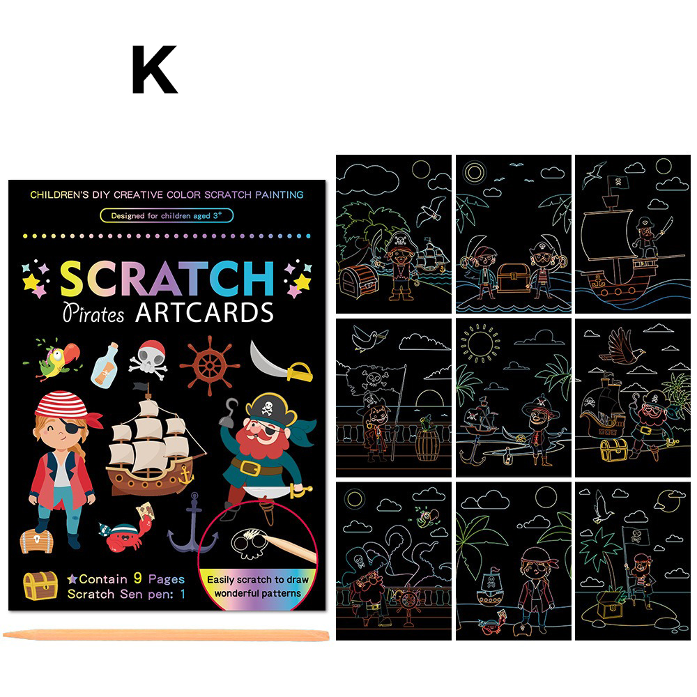🎨DIY Paint Scraping Magic Scratch Paper Art Cards 🌈