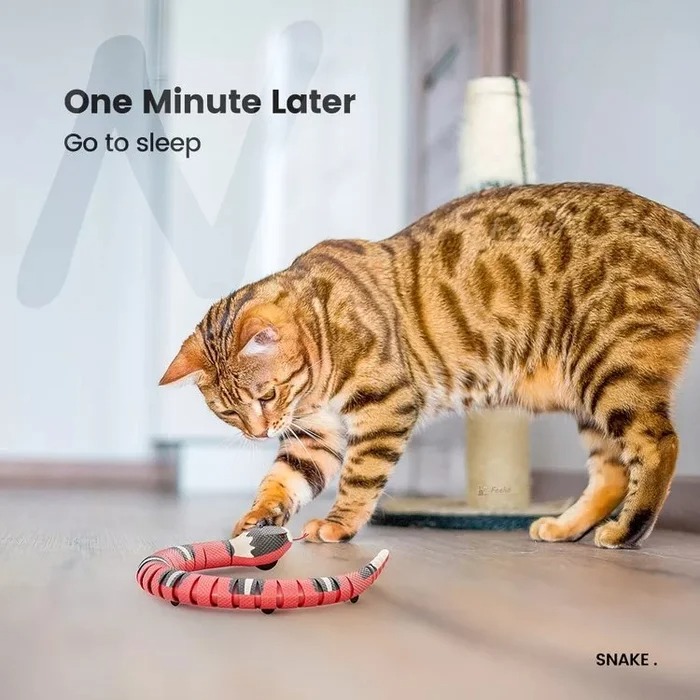  😻Smart Sensing Snake Electron Interactive Cat Toys