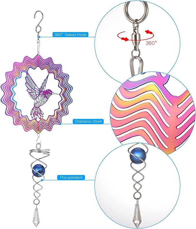 🔥Hot Sale SAVE $10-🐦Hummingbird Hanging Wind Spinner