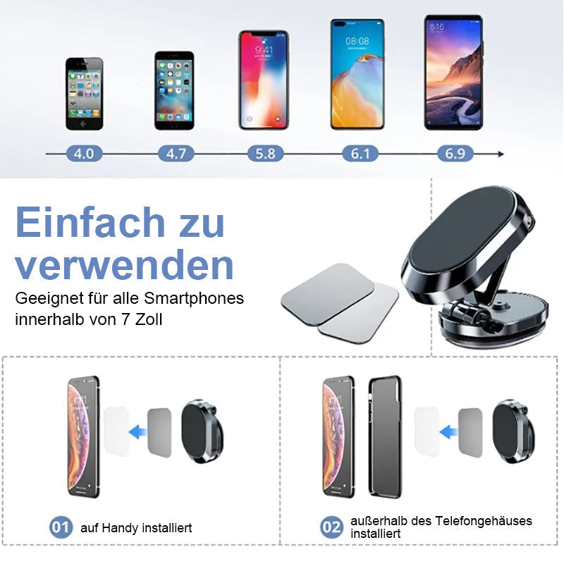 Magnetic mobile phone holder for the car