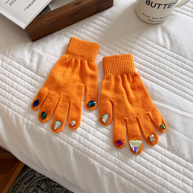Nail Art Rhinestone Gloves