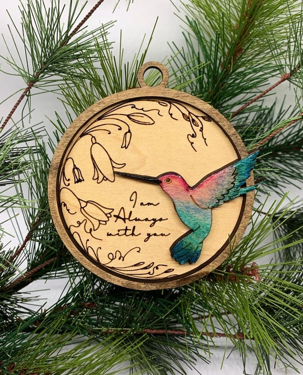 Handmade memorial ornament with Cardinals- We Are Always With You💖