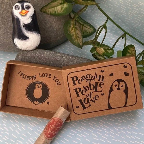 Funny Love Gift-Penguin card gift box
