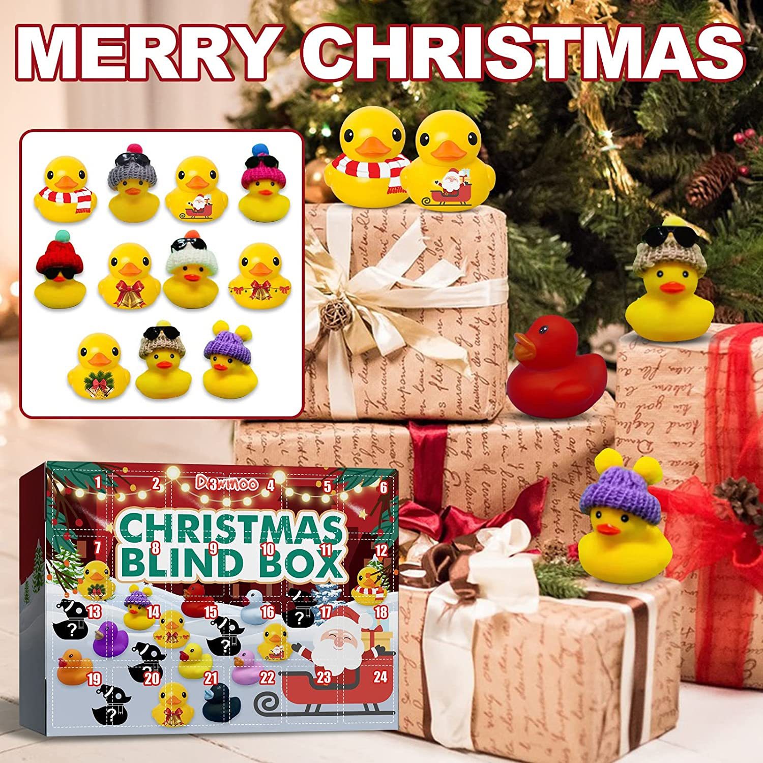 🎅Christmas  hot saler🎁 - 🦆24 Rubber Ducks Blind Box  Gift  🔥  (BUY 2 Free Shipping)
