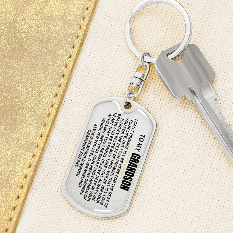 🎄🎁Perfect Christmas Gift to Grandson | To My Grandson | Remember Whose Grandson You Are | Keychain