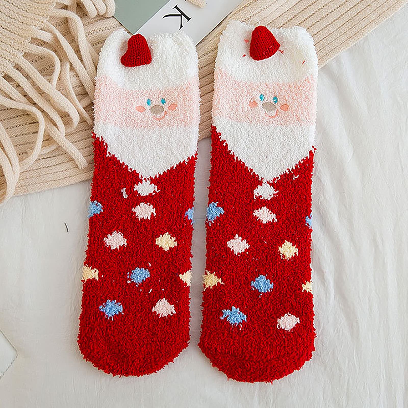 Christmas cute coral fleece warm socks