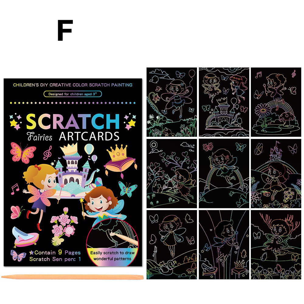 🎨DIY Paint Scraping Magic Scratch Paper Art Cards 🌈