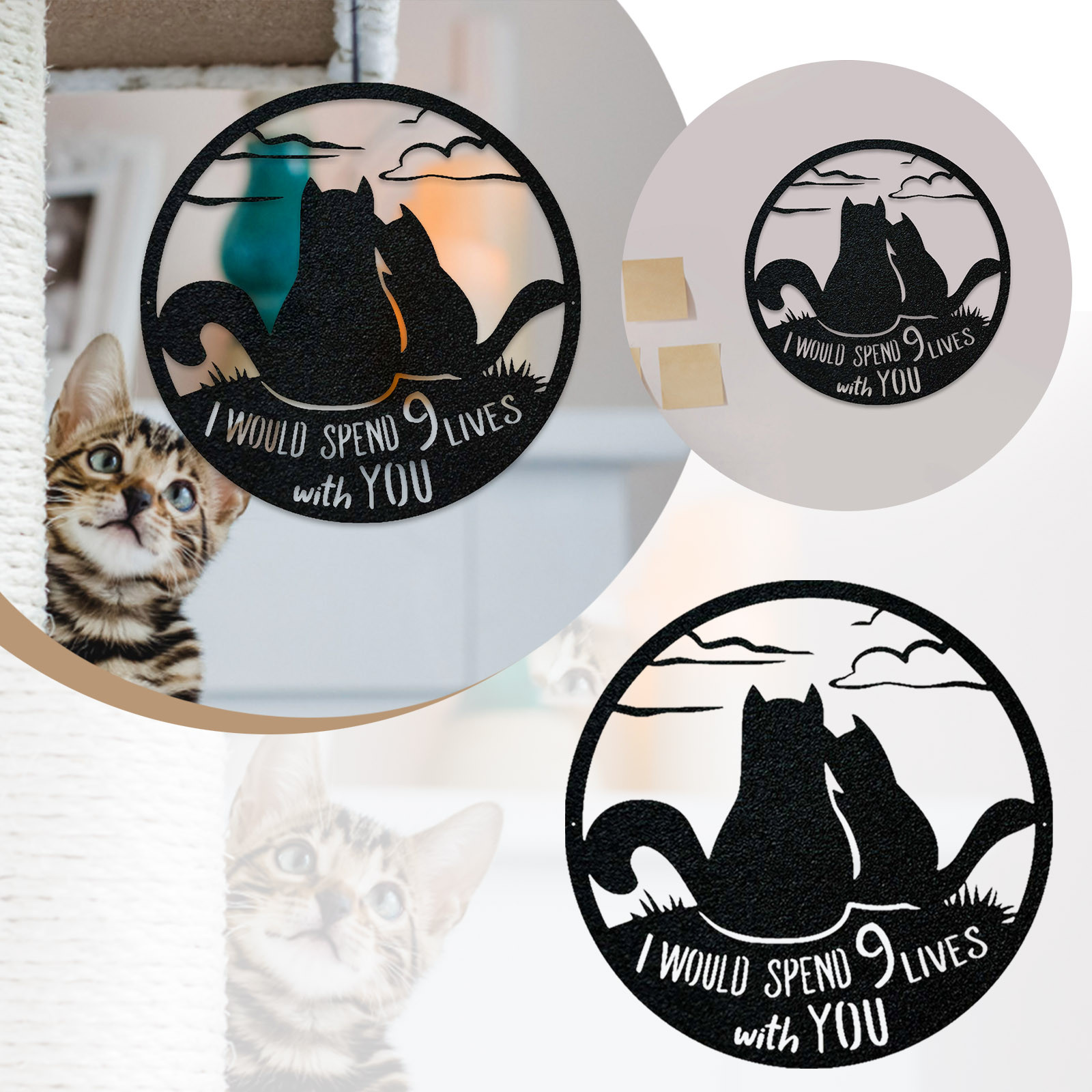🔥Hot Sale 50% OFF 😻 9 Lives Together Wall Art