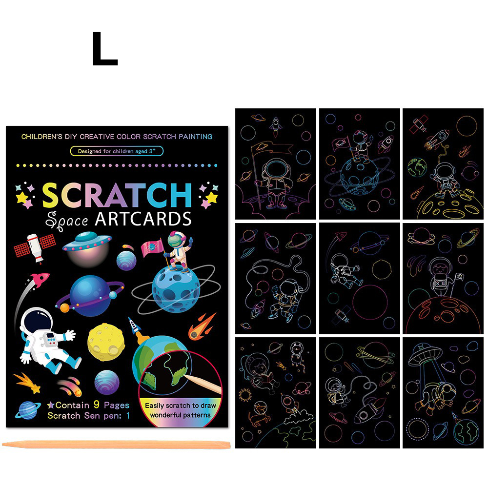 🎨DIY Paint Scraping Magic Scratch Paper Art Cards 🌈