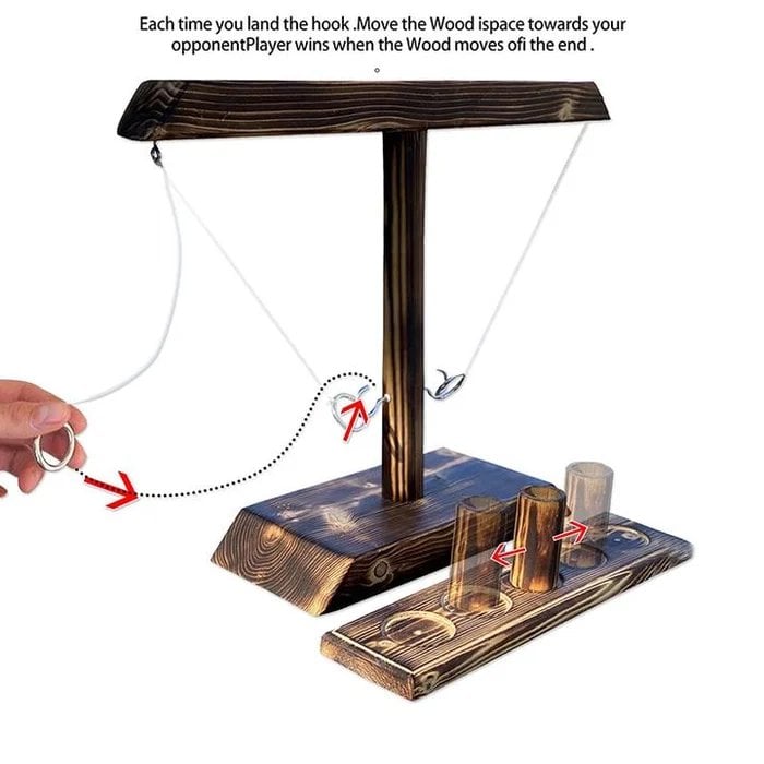 🔥2023 Most Popular Family Games🔥Get 50% OFF - Wooden Ring Toss Game