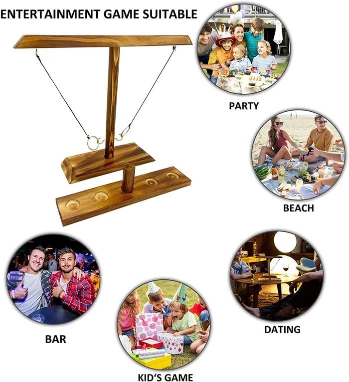 🔥2023 Most Popular Family Games🔥Get 50% OFF - Wooden Ring Toss Game