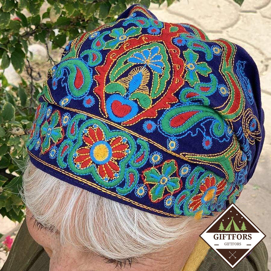 Embroidered Bandana Caps
