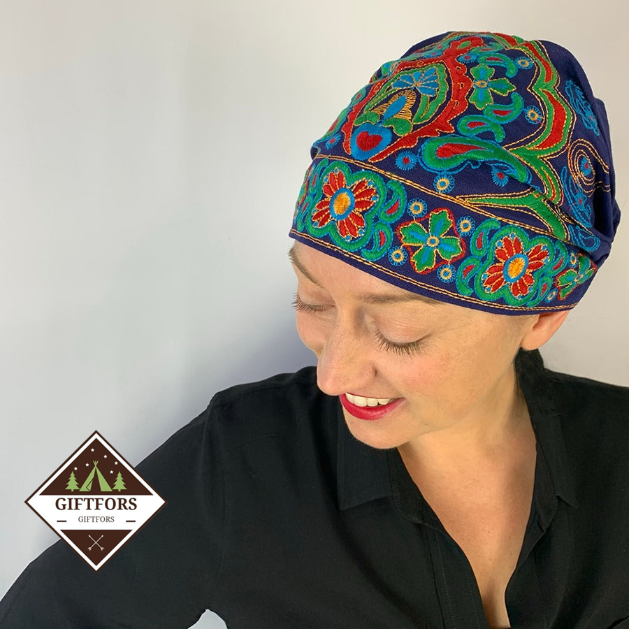 Embroidered Bandana Caps