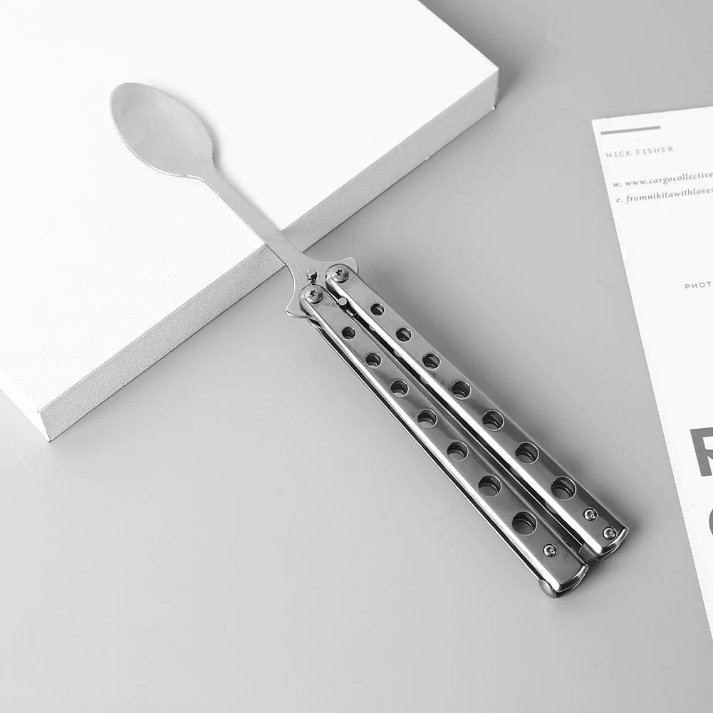 Butterfly Knife-Shaped Rotating Spoon