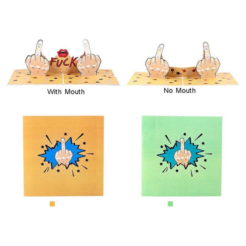 3D Funny Middle Finger Card